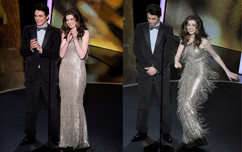 Illustration for article titled Anne Hathaway's Gazillion Different Oscars Gowns